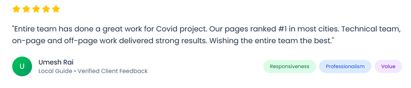 Client feedback